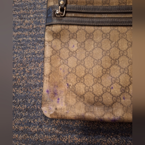 Vintage Gucci Monogram Coated Canvas Project Bag - Picture 9 of 16